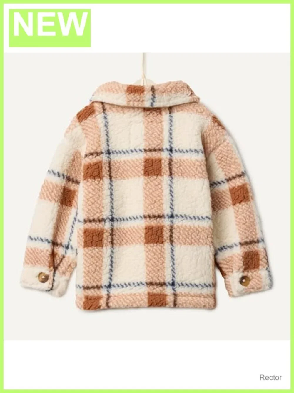 Unisex Baby Toddler Sherpa Fleece Overshirt Jacket Button Front Pockets